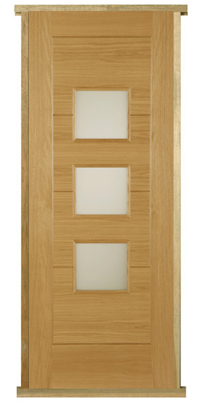 Monza  Prehung Solid Oak External Door